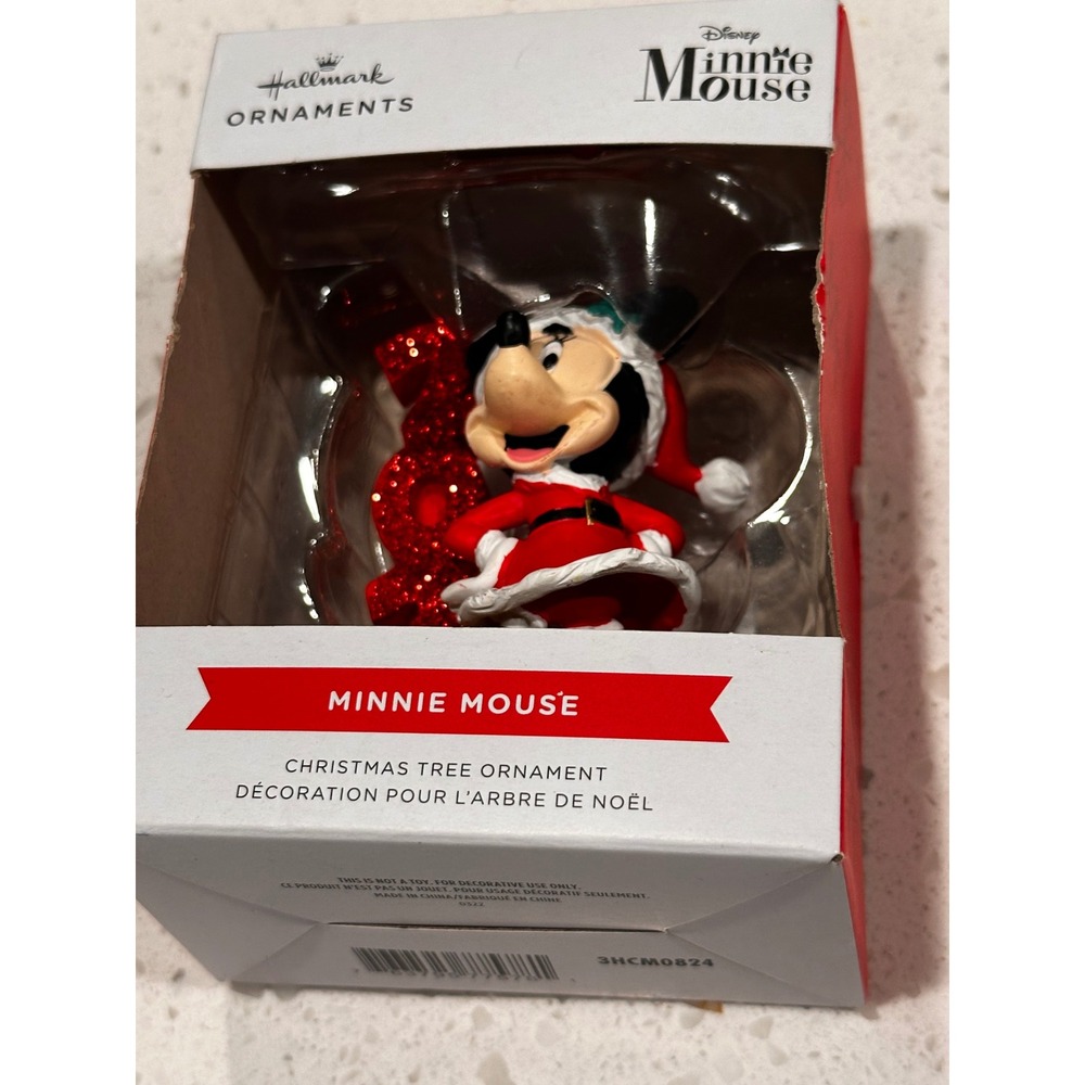 Hallmark Disney Minnie Mouse Christmas Ornament Joy Mrs Claus Red 3HCM0824 New